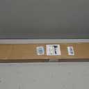 AURILOFT No Drill L-Shaped Vinyl Cordless Mini Blinds,White,34.5" Wx 64" H