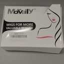 morvally Short Blonde Wavy Bob Wig with Bangs for Women 16 Inches Natural Synthetic Hair Wavy Wigs