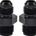 EVIL ENERGY 6AN Male to 5/8 x 18 Inverted Flare Thread Fitting Adapter Straight 2Pcs