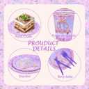 Princess Birthday Party Supplies, Birthday Party Decorations Includes Banner, Plates, Tablecloth, Napkins, Cups, Disposable Forks, for Girls Princess's Themed Baby Shower Decorations