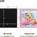 12x12 Velvet Picture Frame, Pink 12x12 Velvet Photo Frame with Vintage Gold Border, 12 by 12 Poster Frame with HD Real Glass Horizontal & Vertical Display for Tabletop and Wall Decor (1 Pack)