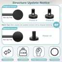 Black Magnetic Curtain Rod for Door:Magnet Curtain Rods for Classroom Whiteboard,Small Adjustable Magnetic Towel Bar,Tool-Free French Magnet Pole with Leather Protective Cover No Drilling 16-28"