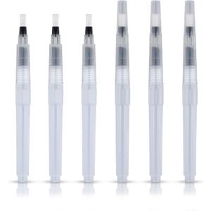 6pcs Pencil Style Envelope Moistener, Letter Sealer Envelope & Stamp Moisteners with Nylon Brush Head Envelope Licker Tool Mailing Moistener Wetter Roller for Office Classroom(Clear)