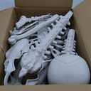 7.9ft Halloween Full Size Skeleton, Realistic Giant Human Skeleton Bones with Full Body Posable Joints, Scary Plastic Large Skeleton for Halloween Graveyard Haunted House Spooky Scene Décor