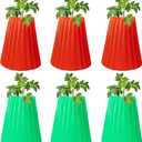 6 Pack Wall of Water Plant Protectors 18.3 x 18.3 Inch Reusable Walls of Water for Tomato Plants Early Season Insulating Plant Protector for Outdoor Winter Freeze Protection
