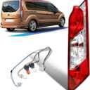 Tail Lights Compatible with Ford Transit Connect 2014-2023 Rear Lamp With New Bulbs and Harness Taillight Rear Brake Lamp Signal Assembly(Right Passenger Side)