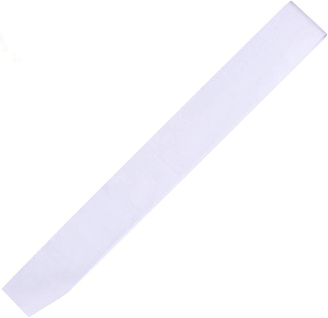 3 x DJDZ 4 Pack White Blank (Plain) Satin Sash Party Accessory for Party,Wedding Decorations and DIY - Design Your Own Sash (White)
