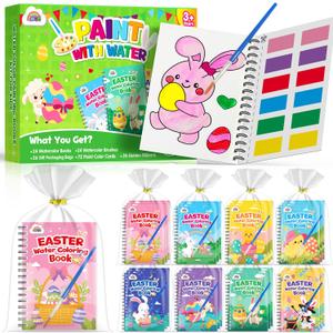 ZMLM 24 Water Coloring Books for Kids Party Favors - Bulk Mini Coloring Books for Kids Ages 4-8,Small Birthday Goodie Bag Stuffers School Teacher Return Gift Art Crafts Classroom Prizes (Easter)