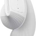 SANWA Wireless Ergonomic Mouse for Large Hands, Silent Click Vertical Mice with Removable Wrist Rest, 1000-4000 DPI, 3-Device (2.4G + 2 Bluetooth 5.4), Compatible with Mac, Windows, Laptop, PC, White