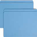 Smead File Folder, Straight-Cut Tab, Letter Size, Blue, 100 per Box (10935)