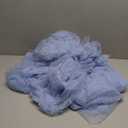 Artoid Mode 6PCS Pearl Blue Gauze Table Runner 120 Inch 10FT, Seasonal Sheer Dining Holiday Wedding Birthday Baby Shower Table Decor for Home Party