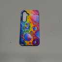 Case for Samsung Galaxy S24,Shockproof Hard Shell + Soft Silicone 2 in 1 Hybrid,Shockproof Bumper Drop Protective - Colorful Neon Bubbles