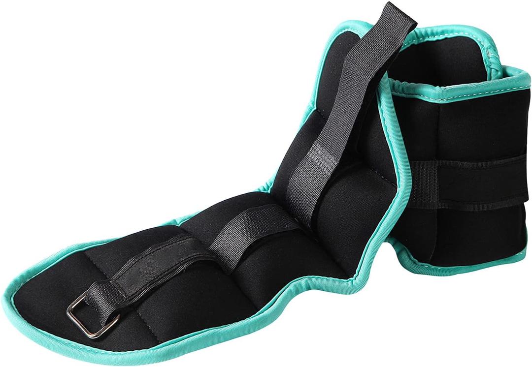 JFIT Adjustable Ankle Weights - Ankle Weight Pair 10 Weight and Bundle Options - 0.5 to 10 lbs Each, Set of 2, Adjustable Straps  Comfortable, Breathable, Moisture Absorbent Weight Straps for Men and Women