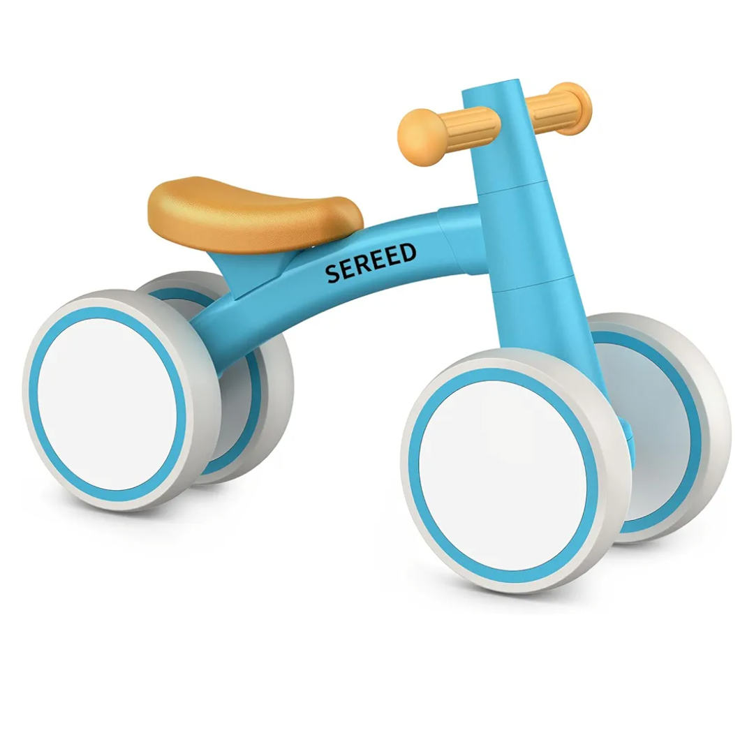 SEREED Baby Balance Bike for 1 Year Old Boys Girls 12-24 Month Toddler Balance Bike, 4 Wheels Toddler First Bike, First Birthday Gifts