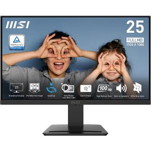 MSI PRO MP253 24.5-inch IPS 1920 x 1080 (FHD) Computer Monitor, 100Hz, Adaptive-Sync, HDMI, DP Port, VGA Port, VESA Mountable, Tilt, Speaker, 1ms, Black