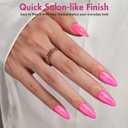 SXVME Hot Pink Soft Gel Nail Tips Medium Almond Pre-colored Gel Tips Medium Press on Nails Pre Applied Tip Primer Natural Acrylic Fake Nails Extensions for DIY Nail,300Pcs