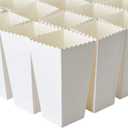 BLUE PANDA 100 Pack White Popcorn Boxes Bulk for Party - White Popcorn Containers for Movie Night & Carnival Decorations - 46 oz Paper Box (7.8 x 4.25 x 4.25)