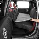 Ruff Liners Standard Dog Bed for Car Back Seat, Gray As Seen on Shark Tank Fits Standard Seat Extender Non-Slip Base, Waterproof, Machine-Washable Dog Mat for Car with Rebound Foam Comfort, Car / SUV / Small Trucks