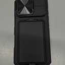 SSLOTSCASE for iPhone 17 Pro Case with Card Holder & Kickstand & Slide Camera Lens Cover & Camera Stand & Wallet, Military-Grade Heavy Duty Rugged Phone Case Cover for iPhone 17 Pro 6.3'', 2025, Black