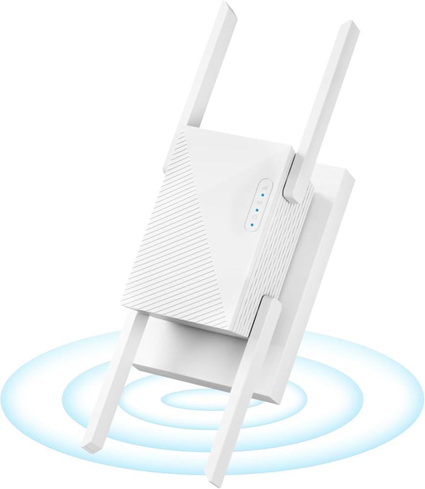 WiFi Extender WiFi Booster 1200 Mbps Dual Band (5GHz/2.4GHz) WiFi Extenders Signal Booster for Home, Internet Extended Booster WiFi Repeater (White)