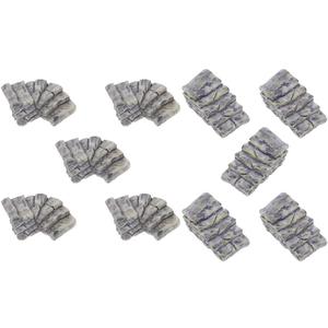 10pcs Miniature Stone Steps Fairy Mini Garden Ornament Cobblestone Stairs Dollhouse Accessory