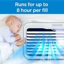 BLACK+DECKER Desktop Air Cooler, Personal Portable Fan with 3-Speeds, Evaporative Air Cooler with 0.5L Water Tank, Air Cooler Fan for Desk, Home, Office, Bedroom, and more, BDMC10, White/ Gray