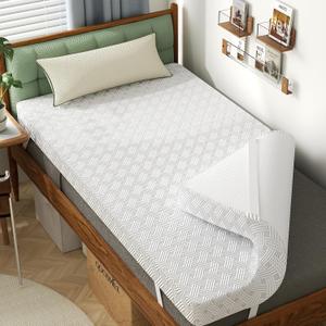 College Dorm Room Essential Twin XL Memory Foam Mattress Topper Pad | 3 Inch Memory Foam Mattress Pad, Firm Support for Hard Dorm Beds, Pressure Relief, DualSide, Spinal Align, NonSlip, Removable