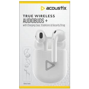 Acoustix True Wireless Audiobuds w/Charging Case - White