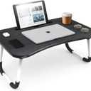 Laptop Bed Tray Table, Adjustable Laptop Stand, Portable Lap Desks with Foldable Legs, Reading Desk for Sofa Couch Floor - Large
