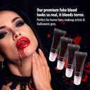 10 x Kangaroo Vampire Fake Blood - Scab Washable Fake Blood for Face Makeup - Coagulated SFX Blood Paint for Horror Scary Halloween Costume Prop - Creepy Vampire Cosplays Kit (Packaging May Vary)