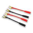 Banana Jack to Spade Adapter Cable 4mm - 4 Pack Speaker Wire Connector 3 Inch Gold Plated for Home Theater Amplifier