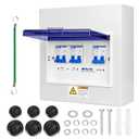 Sekelo 63 Amp Generator Transfer Switch, 120/240V Prewired Manual Transfer Switch with 3 Circuit Breakers, Overload Protection, Easy Installation for Portable Generators & Solar Power Systems