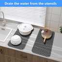 Sink Protectors for 12, 13, 16, 18, 19, 24, 26, 28, 29 Inch Kitchen Sink, Silicone Sink Mat, Steel Sink Bottom Grid (Black), Size: 28.6"x 14.5"
