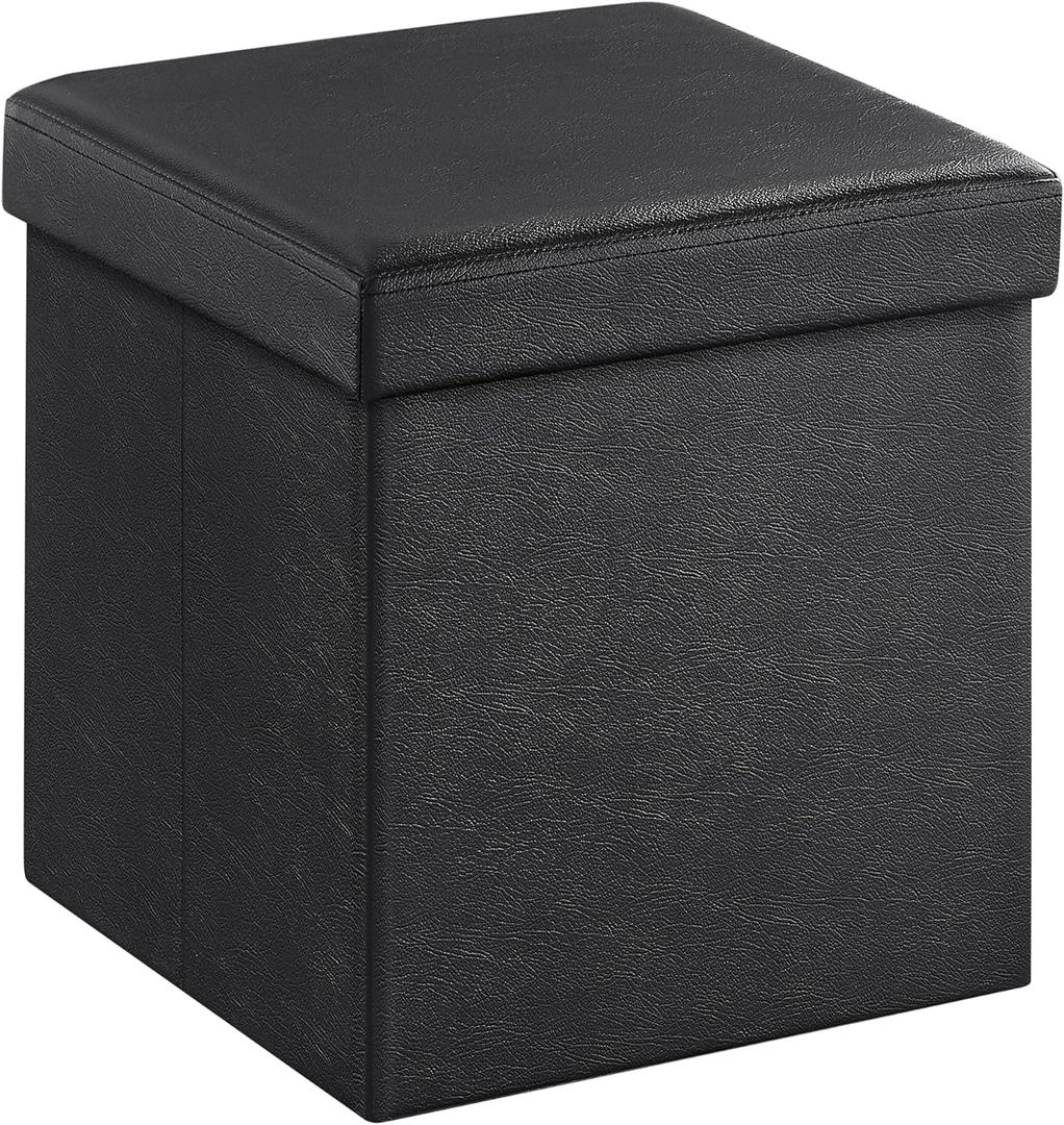 SONGMICS 15 Inches Ottoman with Storage, Foot Rest, 661.4 lb Load Capacity