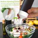 CHILDHOOD 12 oz Squeeze Bottle, Plastic Seasoning Bottle With Cap, For Vinegar Olive Oil Soy Sauce Set Of 2 Pcs - White