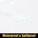 Smiry Rectangle Picnic Table Cloth, Waterproof Elastic Fitted Tablecloths for 4 Foot Tables, Washable Polyester Table Cover for Camping, Indoor and Outdoor (White, 30"x48")