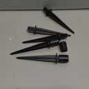 RTNLIT Metal Solar Light Stakes Replacement, Outdoor Ground Spikes for Garden Landscape Yard Pathway Patio Lamp Pole, 0.75 x 5.3 inch (Pack of 5, Black)