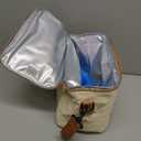 Breastmilk Cooler Bag with Ice Pack Fits 6 Baby Bottles Up to 9 Ounce, Baby Bottle Bag with Shoulder Strap for Nursing Mom Daycare, Cream