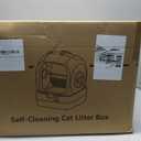 UPFAS Automatic Cat Litter Box Self Cleaning - APP Control - Weight Monitoring - Ultra-Quiet, Medium Cats and Kittens Litter Box, Safe Anti-PinchAssembly Required- Grey, 19.84*18.23*22.44inch