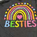 Besties BFF Rainbow Best Friends Bestie Friendship Gifts T-Shirt, Size L