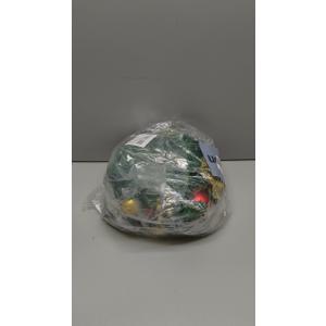 Christmas Garland with Lights,Pre-lit 9ft Christmas Decorations with 50 LED Lights,with Waterproof Battery Box,Indoor&Outdoor Use,for Stairs Fireplace Front Door Porch Home (Battery NOT Include)