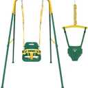 2 in 1 Toddler Swing & Baby Jumper, Foldable Baby Swing Outdoor & Indoor Use, Easily Installable and Storable