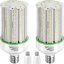 100W LED Corn Light Bulb 2Pack,400 Watt Metal Halide HID lamp Replacement,5000K E39 Mogul Base LED Bulb for Street and Area Lighting Bay Light Fixture Wearehouse Workshop Garage Gyms