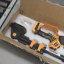 2-IN-1 Cordless 8-Inch Pole Saw & Chainsaw for De-WALT 20V MAX Battery - 1200W Brushless Motor, Total Reach of Max 15.9 FT, Lightweight, 8"&6"Electric Pole Saws for Tree Trimming Pruning (Tool Only) (Yellow (Battery and Charger Not Included))