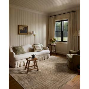 Loloi Chris Loves Julia Ramona Wheat/Tobacco 5'-0" x 5'-0" Round Accent Rug