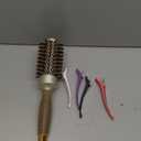 Fagaci Professional Round Brush with Natural Boar Bristle for Blow Drying, Nano Technology Ceramic + Ionic for Voluminous Healthy Hair Styling | Includes 4 Styling Clips