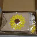 33 Pieces Sunflower Party Supplies, Sunflower Happy Birthday Banner, Big Cake Topper, Yellow Sunflower Cupcake Topper, Sunflower Garland, Tissue Paper Fans, Paper Pom Poms, Colorful Balloon for Party