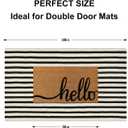 Striped Outdoor Rugs 3'x5', Cotton Hand Woven Rug Front Door Mat,Washable Reversible Layered Door Mats, Foldable Front Porch Rug for Entryway/Home Entrance/Farmhouse(Black and White)