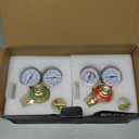 RX WELD Oxygen Acetylene Regulator Set, CGA-540 CGA-200 for MC Tanks, Outlet 9/16"-18 B-Size Medium Duty for Cutting Welding