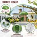 LONA Bird Feeders for Outdoors Hanging 3 Separate Compartments, 3 Feeding Ports, Weatherproof Dome & 3 Ways to Hang, Large Capacity for Cardinals/Finches (Green
